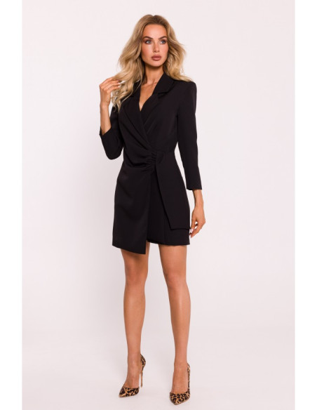 M796 Playsuit with a collar - black