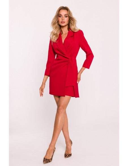 M796 Playsuit with a collar - red