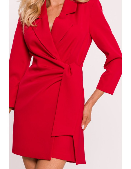 M796 Playsuit with a collar - red