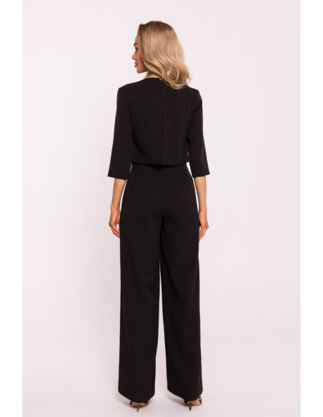 M798 Double layer top jumpsuit - black