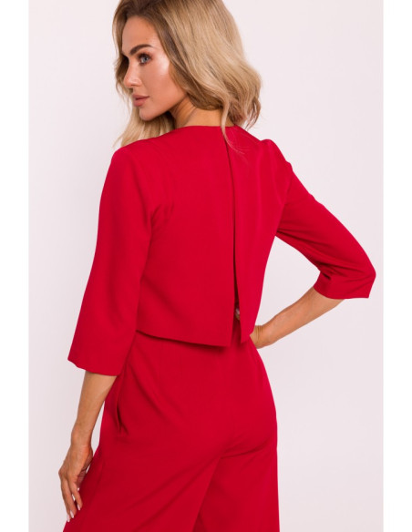 M798 Double layer top jumpsuit - red