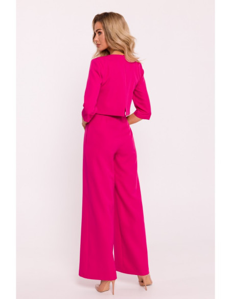 M798 Double layer top jumpsuit - fuchsia