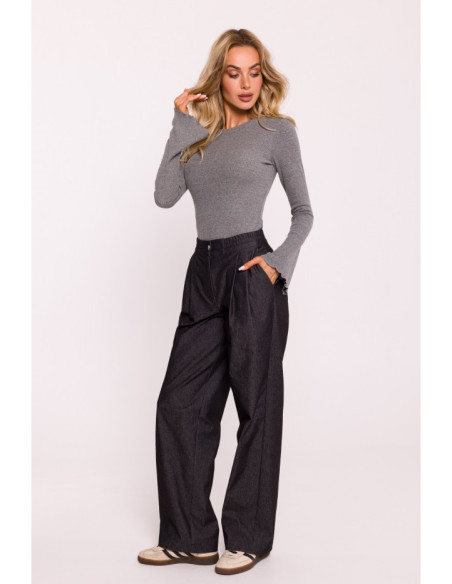 M799 Wide leg trousers - graphite