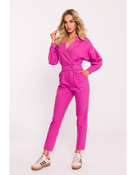 M801 Wrap top jumpsuit - pink