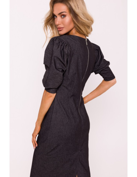 M803 Puff sleeve dress - graphite