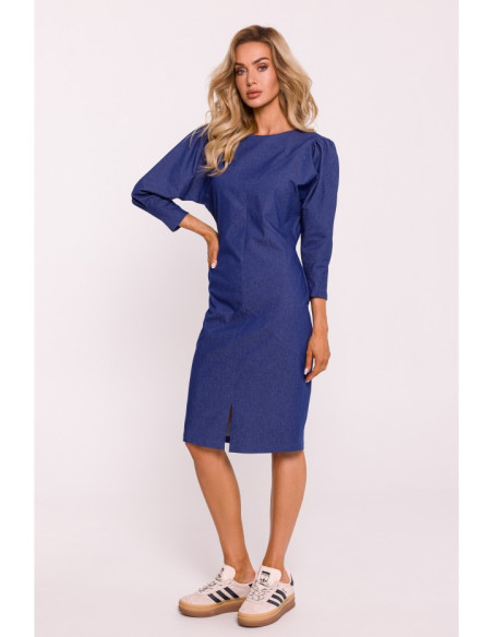 M803 Puff sleeve dress - blue