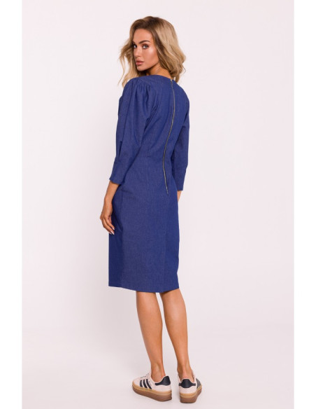 M803 Puff sleeve dress - blue