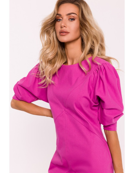 M803 Puff sleeve dress - pink