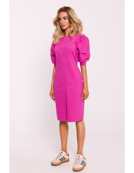 M803 Puff sleeve dress - pink