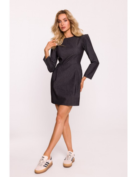 M805 Long-sleeved mini dress - graphite