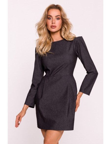 M805 Long-sleeved mini dress - graphite