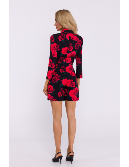 M797 Print playsuit with a collar - model 1