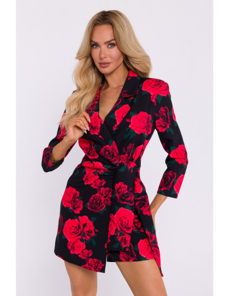 M797 Print playsuit with a collar - model 1