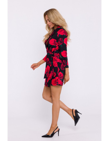 M797 Print playsuit with a collar - model 1