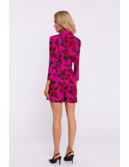 M797 Print playsuit with a collar - model 2