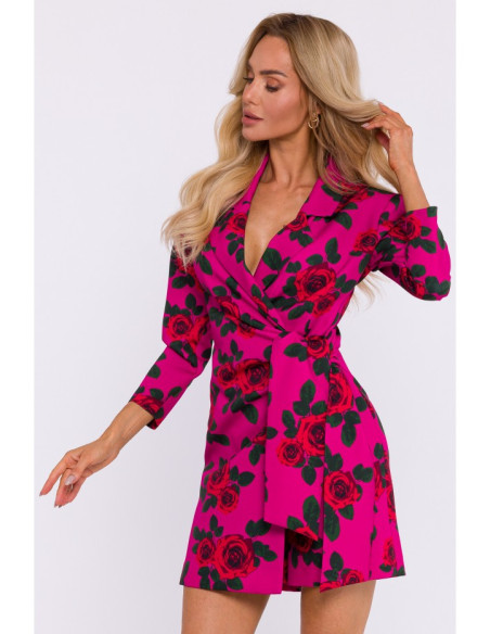 M797 Print playsuit with a collar - model 2