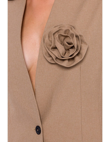 S370 Flower blazer - beige