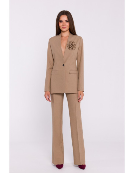 S370 Flower blazer - beige