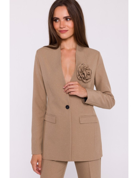 S370 Flower blazer - beige