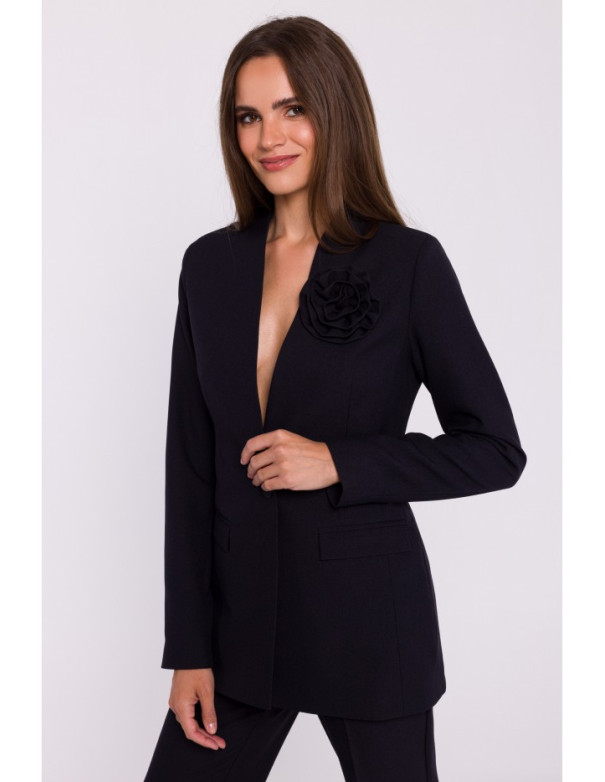 S370 Flower blazer - black