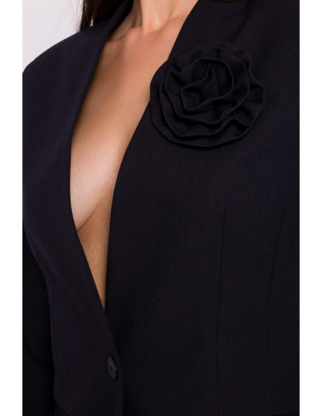 S370 Flower blazer - black