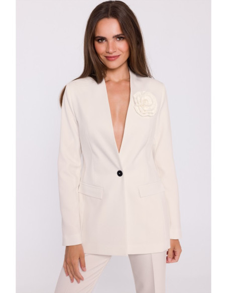 S370 Flower blazer - ivory