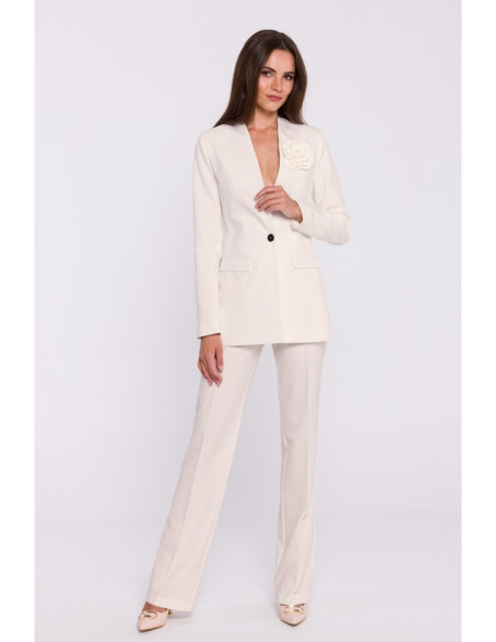 S370 Flower blazer - ivory