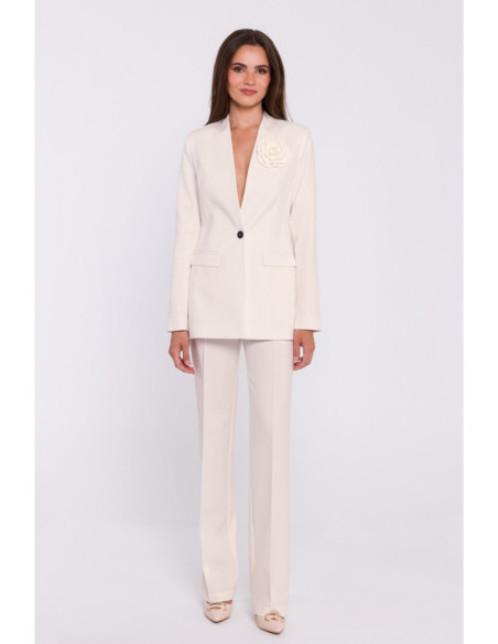 S370 Flower blazer - ivory