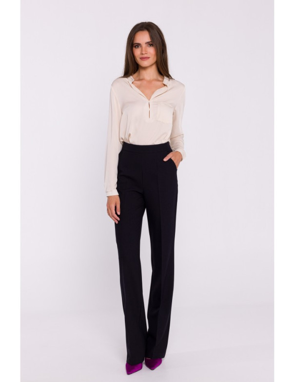 S371 Bootcut trousers - black