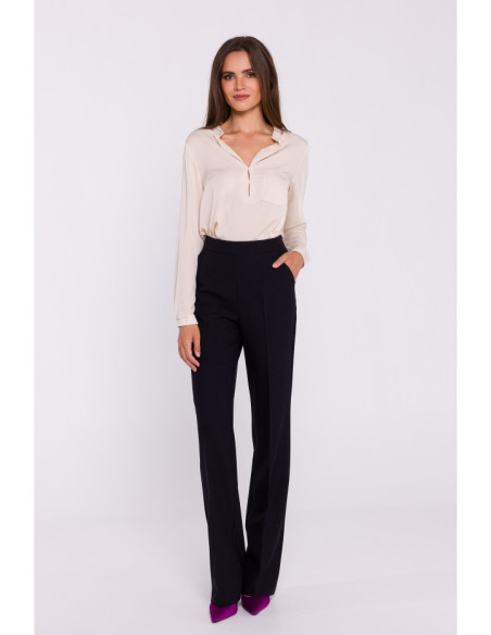 S371 Bootcut trousers - black