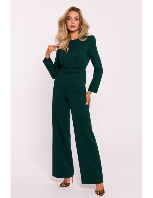 M811 Padded shoulder jumpsuit - bottle green