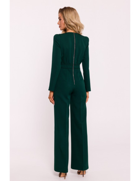 M811 Padded shoulder jumpsuit - bottle green