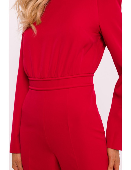 M811 Padded shoulder jumpsuit - red