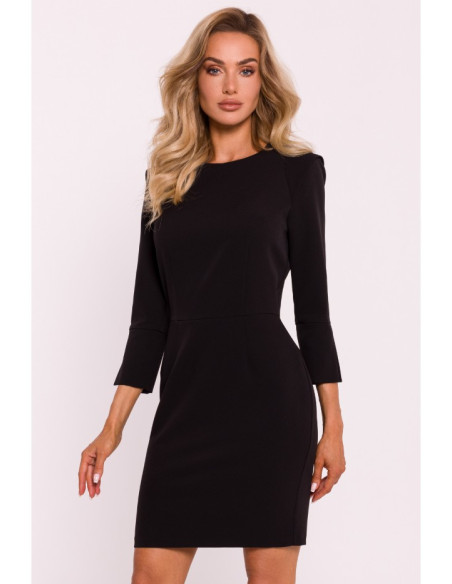 M815 Mini dress with split sleeves - black