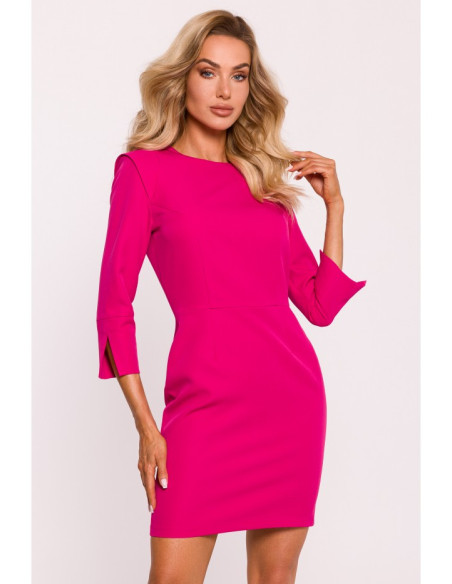 M815 Mini dress with split sleeves - fuchsia