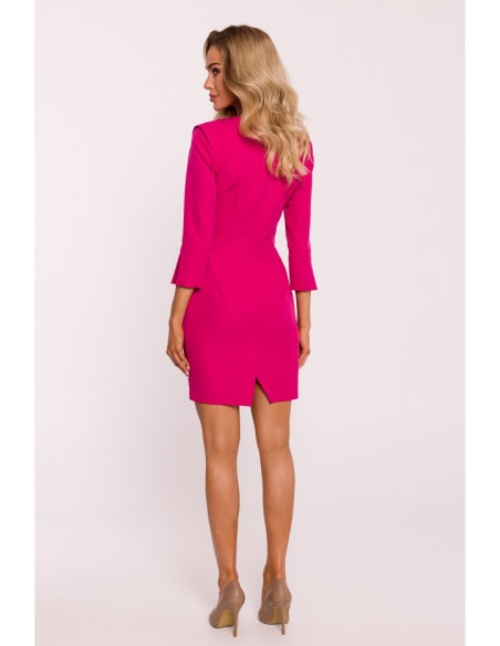 M815 Mini dress with split sleeves - fuchsia