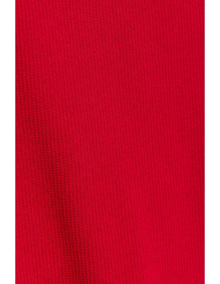 M818 Drop shoulder rib knit dress - red