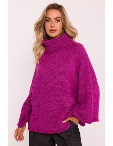 M822 Trapeze turtleneck sweater - amaranth