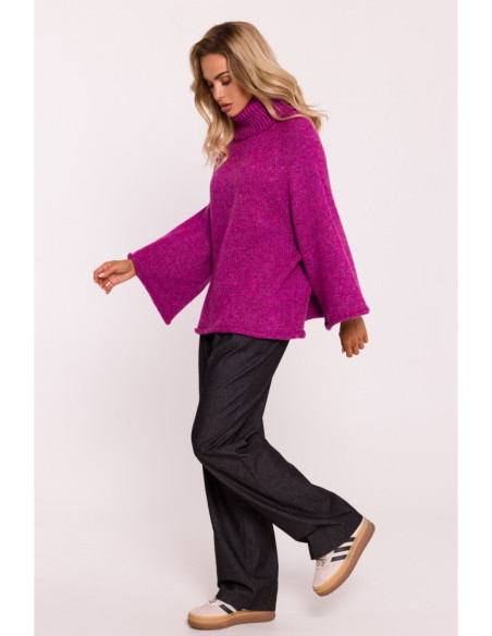 M822 Trapeze turtleneck sweater - amaranth