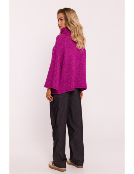 M822 Trapeze turtleneck sweater - amaranth