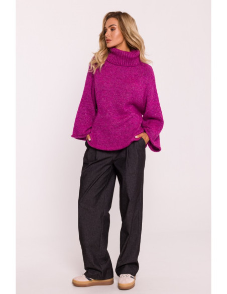 M822 Trapeze turtleneck sweater - amaranth