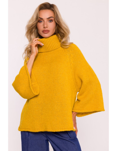 M822 Trapeze turtleneck sweater - honey