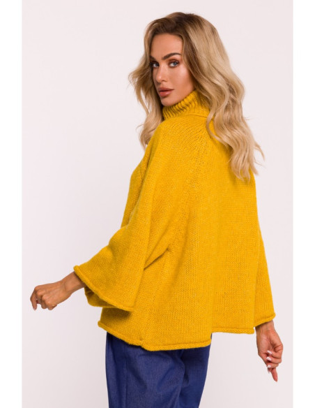 M822 Trapeze turtleneck sweater - honey