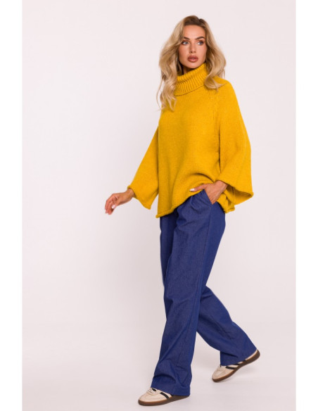 M822 Trapeze turtleneck sweater - honey