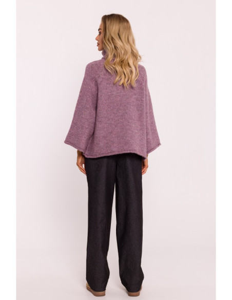 M822 Trapeze turtleneck sweater - heather