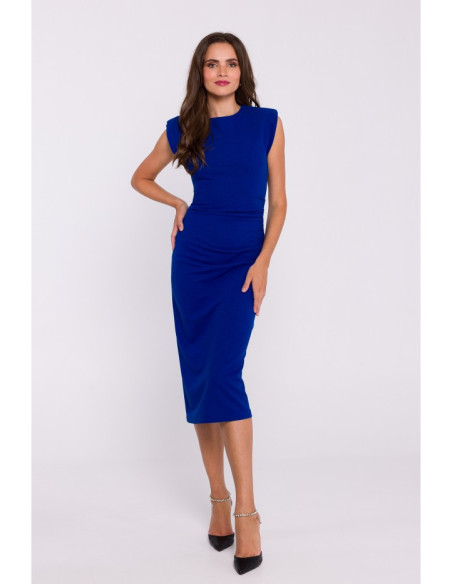 S382 Sleeveless midi dress - royalblue