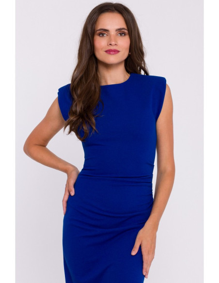 S382 Sleeveless midi dress - royalblue