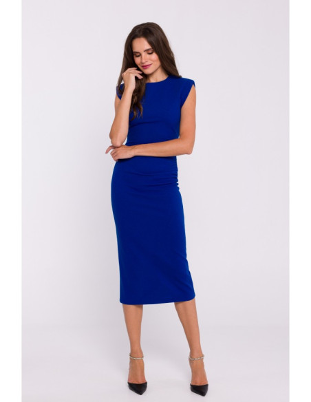 S382 Sleeveless midi dress - royalblue