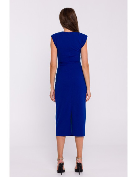 S382 Sleeveless midi dress - royalblue