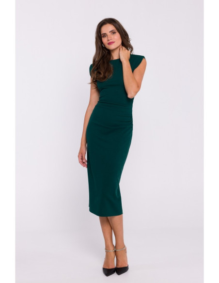 S382 Sleeveless midi dress - green